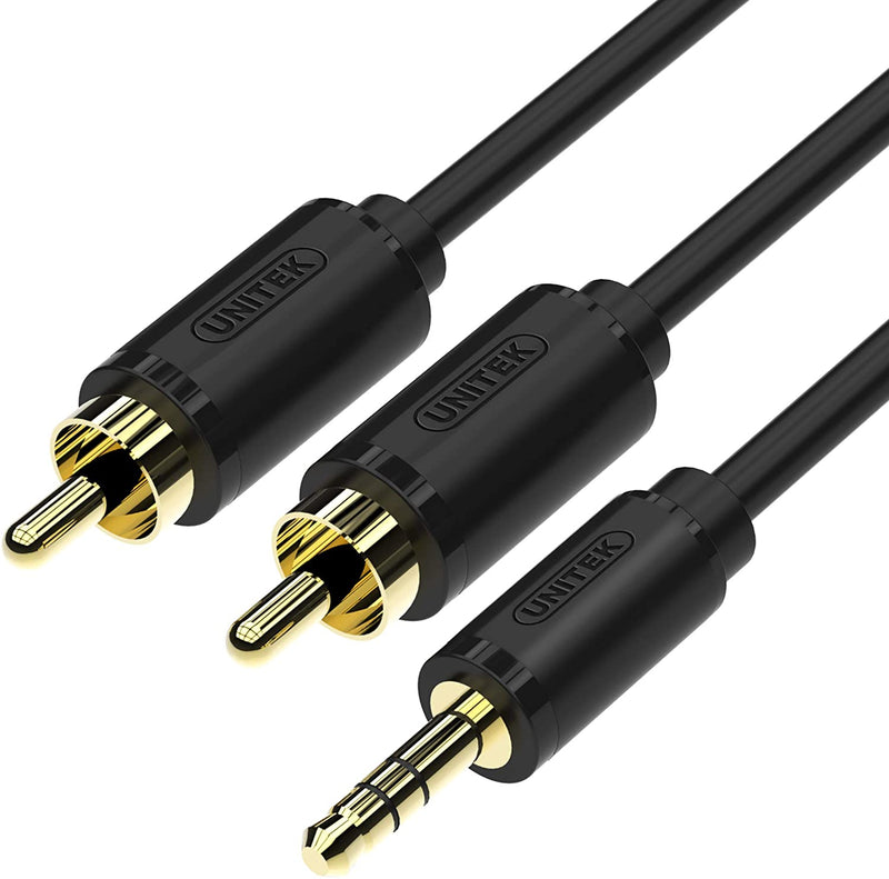 Unitek 1.5M, 3.5MM AUX to 2 RCA Cable Y-C938BK