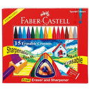Faber-Castell Erasable Crayons 15 color