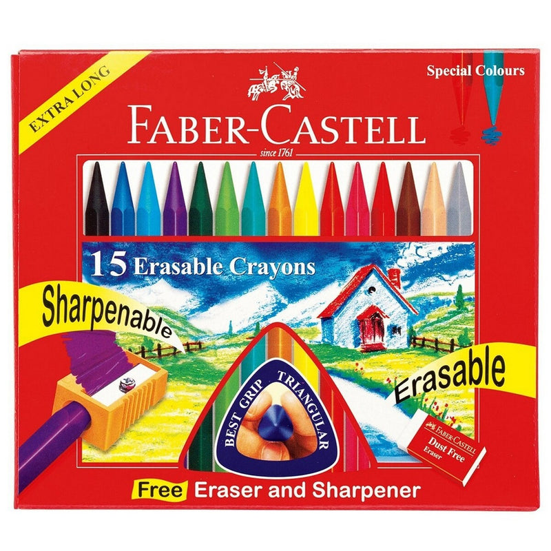 Faber-Castell Erasable Crayons 15 color