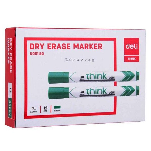 Deli Dry Erase Marker Bullet Green DL-WU00150