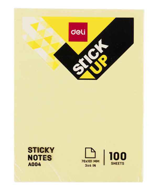 Deli Sticky Notes 3''×3'' 100 Sheets Yellow DL-WA00353