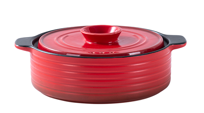 Direct Fire 2 L Ceramic Casserole Red
