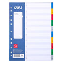 Deli 1-10 10sheets PP Dividers A4 DL-W5724A