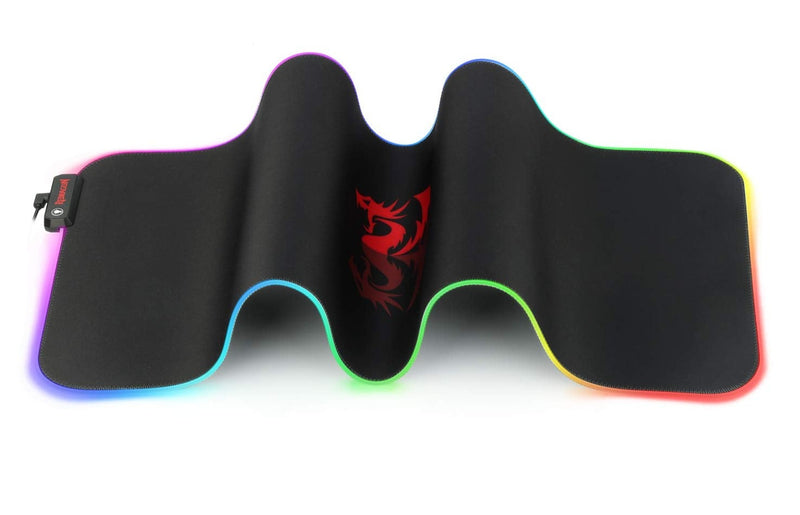 Redragon P027 RGB Wired Mouse Pad with Backlight Non-slip Rubber Base Stiched Edges 800 x 300 x 3mm