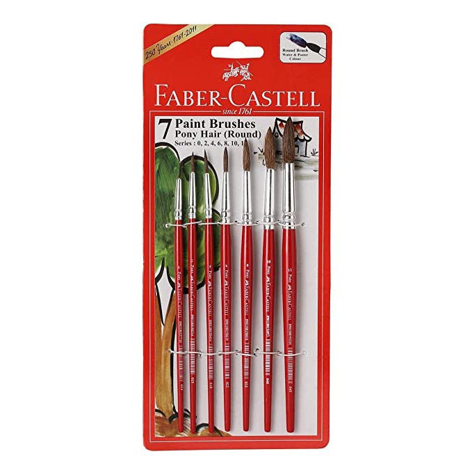 Faber-Castell Pony Brushes Assorted  7pcs Round