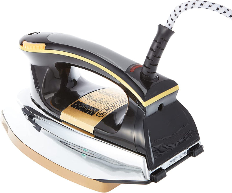 Black & Decker Heavy Weight Dry Iron 1200W Black and Gold F550-B5