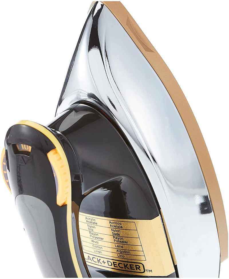 Black & Decker Heavy Weight Dry Iron 1200W Black and Gold F550-B5