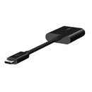 Belkin USB C Audio USB C Charge Rockstar Adapter F7U081btBLK