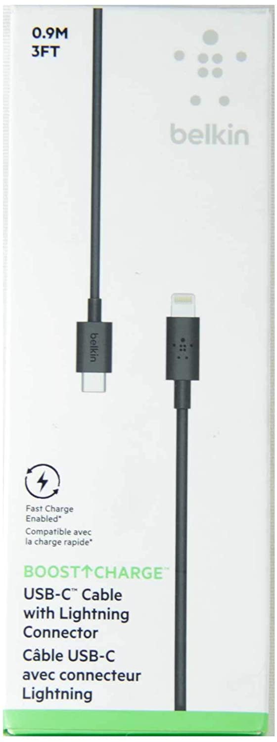 Belkin Boost Charge USB C To Lightning Cable 1M Black F8J239ds03-BLK