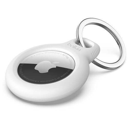 Belkin Secure Holder With Key Ring For Apple AirTag White F8W973btWHT