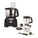 Moulinex Kitchen Food Processor Machine 1000W 28 Functions, 8 Accessories, 3 LTR Bowl, 2 LTR Blender Black FP821827
