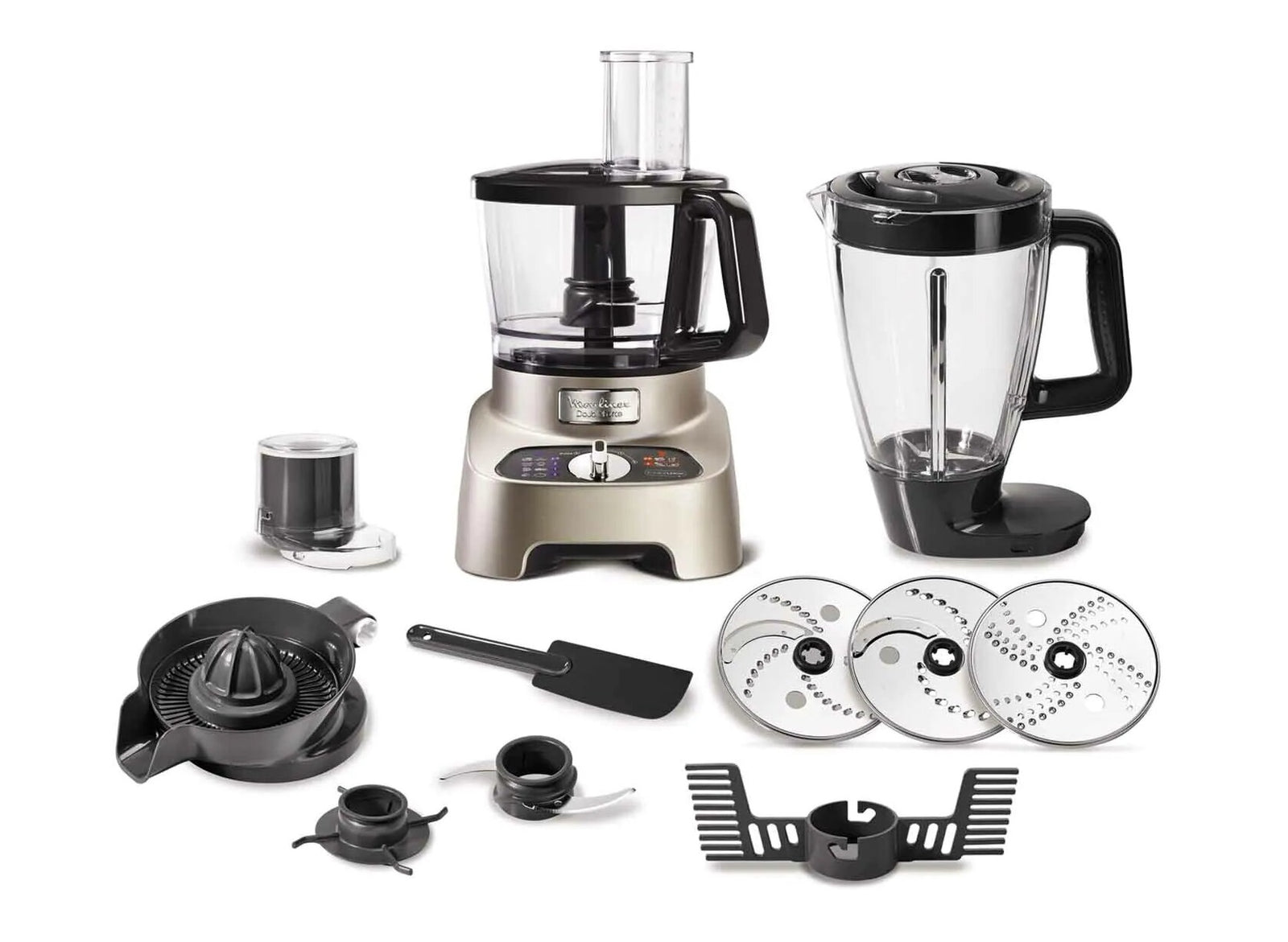 Moulinex Doubleforce Food Processor 1000W, 31 Functions, 3 LTR Bowl, 2 LTR Blender Grey FP825E27 | Kitchen Appliances Moulinex Doubleforce Food Processor 1000W, 31 Functions, 3 LTR Bowl, 2 LTR Blender Grey FP825E27 | Kitchen Appliances