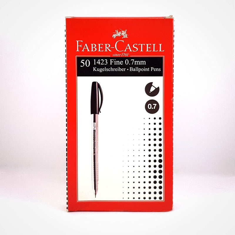 Faber Castell Ball Pen 0.7mm Black 50pc