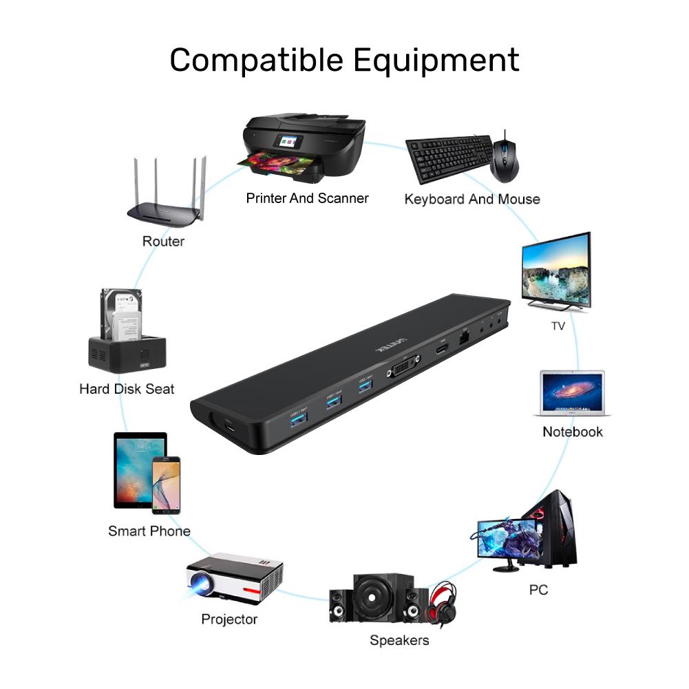Unitek USB3.1 Universal Docking Station D001A | Computer Accessories Unitek USB3.1 Universal Docking Station D001A | Computer Accessories