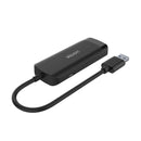 Unitek USB3.0 3-Port Hub + Gigabit Ethernet Adapter, Black Color With Power Port (Micro USB) H1111A