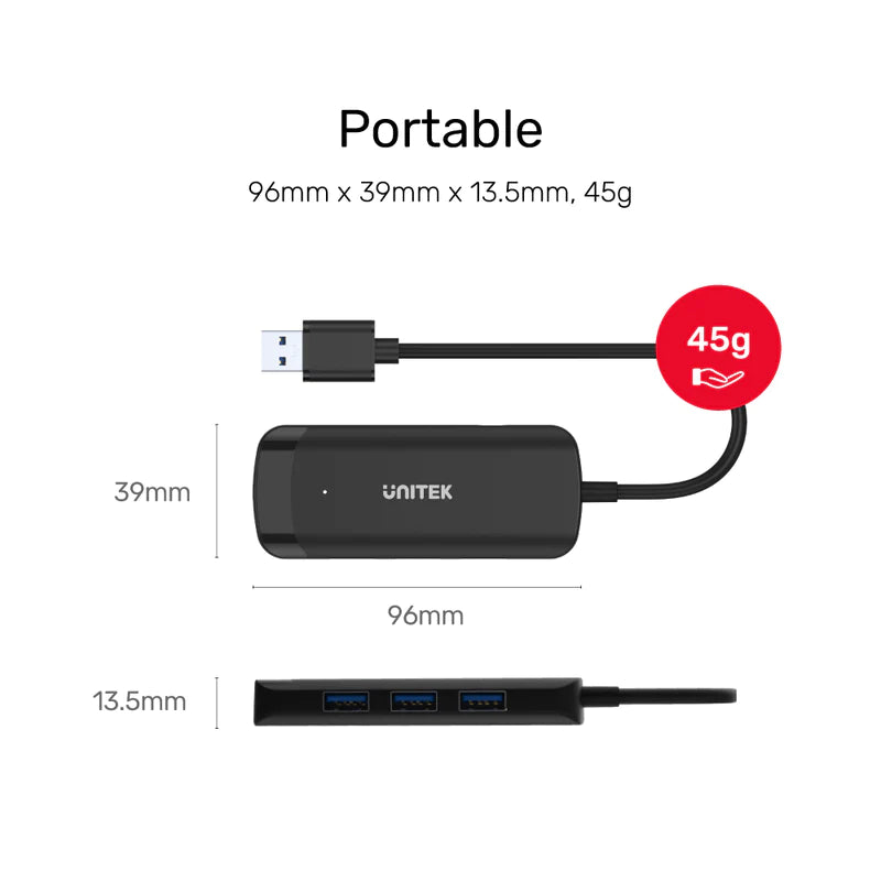Unitek uHUB Q4 4 Ports Powered USB 3.0 Hub H1111D