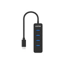Unitek USB 3.0 Type-C to USB 4 Port HUB withType-C Charging Port H1117B