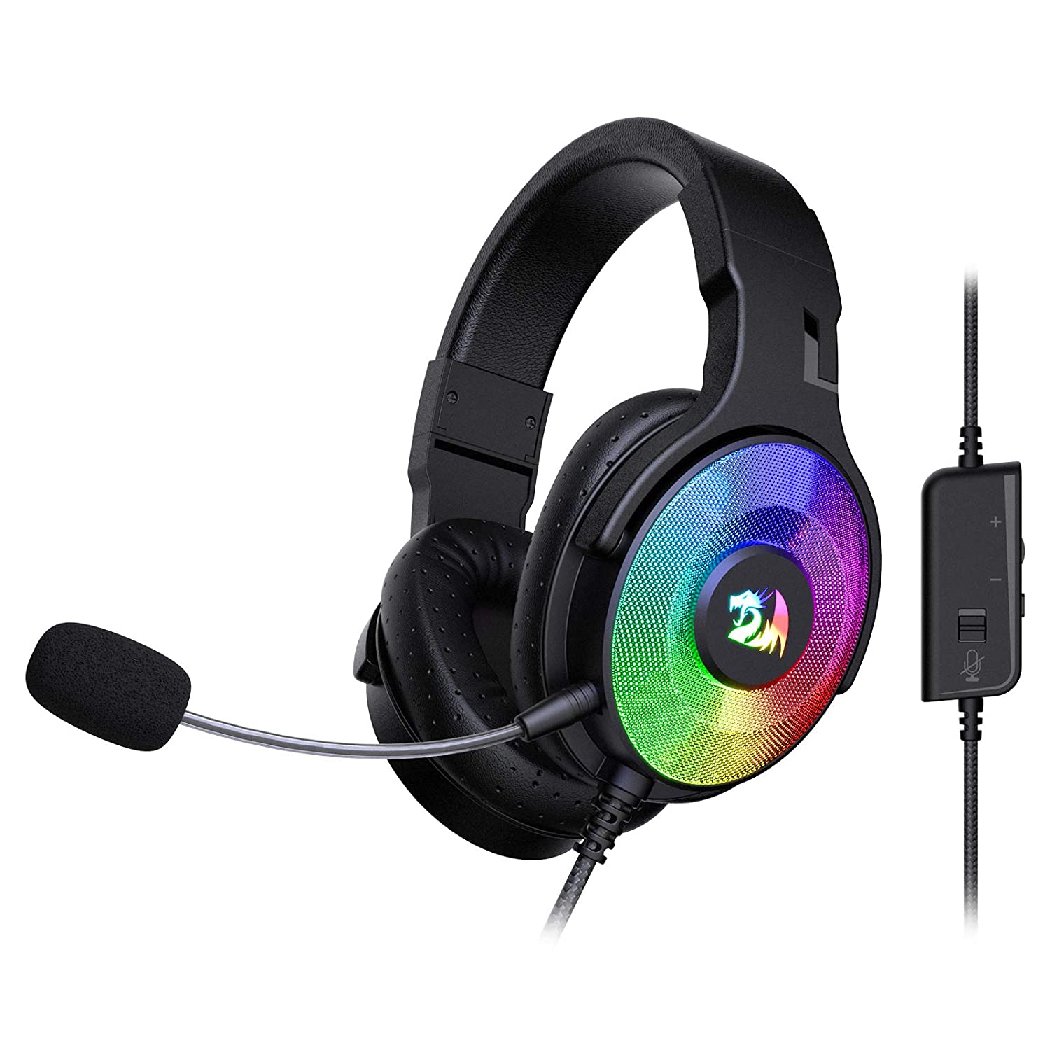 Redragon H350-RGB Pandora Wired Gaming Headset Dynamic RGB Backlight Stereo Surround Sound Detachable Microphone | Games
