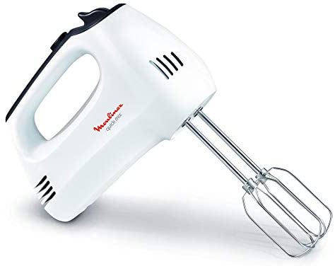 Moulinex Hand Mixer 300W 5 Speed 2 Stainless Steel Whisks 2 Stainless Steel Dough Hooks HM310127 | Kitchen Appliances