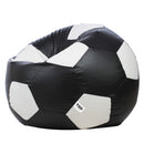 TUD Football 4XL Leatherette Bean Bag  Black And White