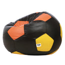 TUD Football 4XL Leatherette Bean Bag Black, Orange And Yellow