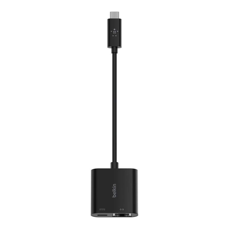 Belkin USB-C to Ethernet Adapter + 60W Charge INC001btBK