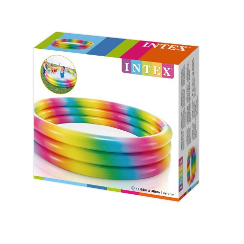 Intex Rainbow Ombre Pool, 3-Ring, Ages 2+ Shelf Box 42158449