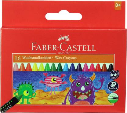 Faber-Castell Wax Crayon Regular  75mm 16color