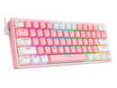 Redragon K616 RGB 61 Key Mechanical Keyboard White & Pink K616-RGB-PW