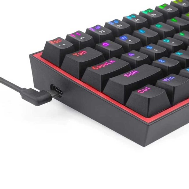 Redragon K617 Fizz 60% Wired RGB Mechanical Gaming Keyboard Black K617-RGB