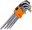 Kendo Hex Key Set 9 Pieces Long CRV - KE20732