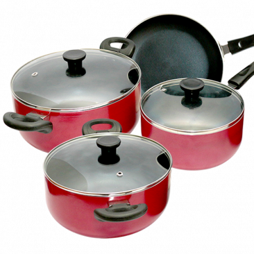 Kitchen Kraft Aluminum Nonstick Cookware 7 pcs Set