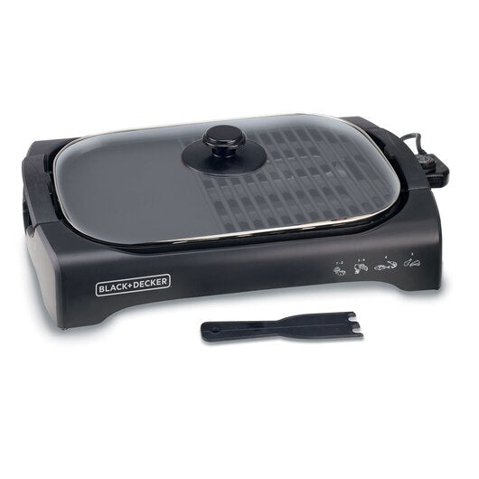 Black & Decker Open Flat Grill With Glass Lid 2200W LGM70-B5