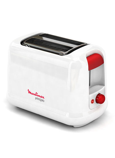 Moulinex Toaster Principio 3 Two Slots White/Red LT160127 | Kitchen Appliances