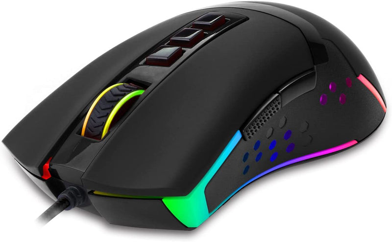 Redragon M712 RGB Gaming Mouse Wired 10000 DP RGB LED Backlit MMO PC Gaming Mouse M712-RGB