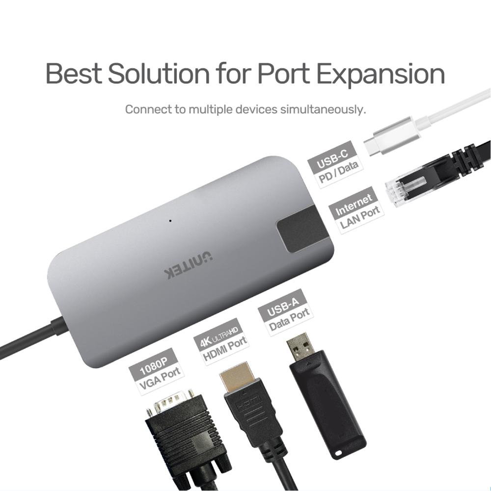 Unitek USB3.1 Type-C Multi-Port Hub with Power Delivery Y-DK09016 | Computer Accessories Unitek USB3.1 Type-C Multi-Port Hub with Power Delivery Y-DK09016 | Computer Accessories