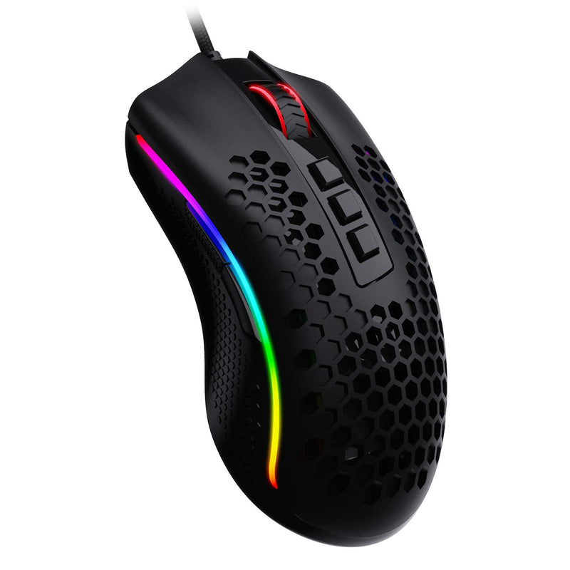 Redragon M808 Storm Lightweight RGB Gaming Mouse 85g Ultralight Honeycomb Shell 12,400 DPI Optical Sensor