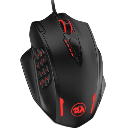Redragon M908 IMPACT MMO Gaming Mouse 12,400 DPI High Precision Laser Mouse for PC