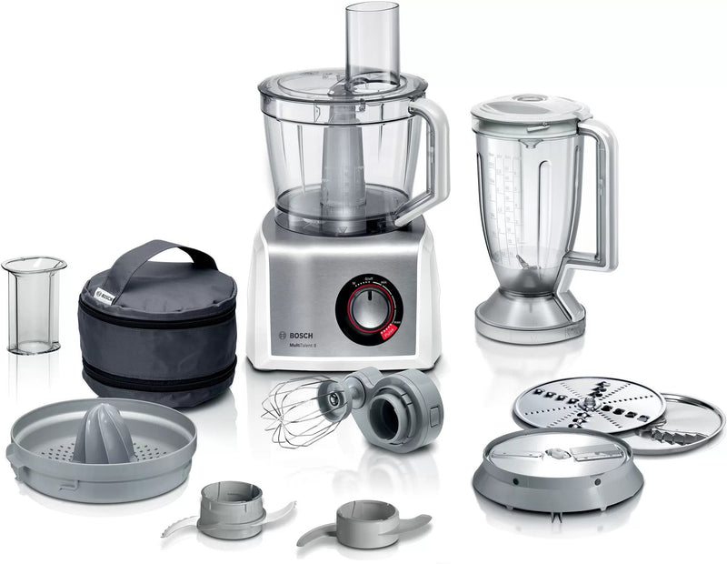 Bosch Food Processor Multi Talent 8 1200w White Brushed Stainless Steel MC812S734G