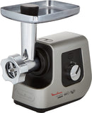 Moulinex Meat Mincer 2300W 5Kg Output Per Min 3 Grids 3 Shredder Drums Reserve Position Large Metal Tray Kebbeh ME740H27