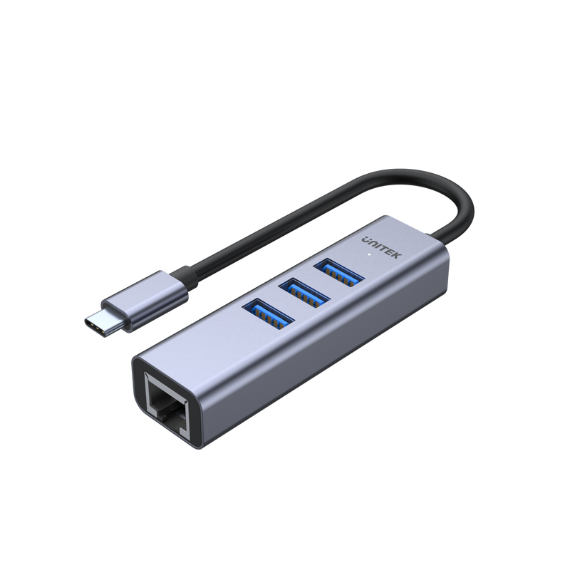 Unitek uHUB Q4+ 4-in-1 USB-C Ethernet Hub + 3 Port USB H1904A