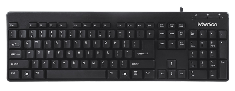 Meetion USB Corded Keyboard Black MT-AK100