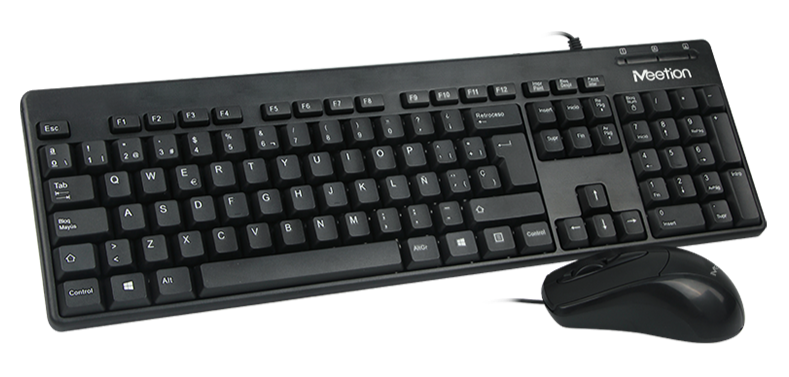 Meetion USB Corded Keyboard and Mouse Combo MT-AT100