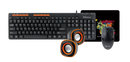 Meetion 4 in 1 Combo Set Of Keyboard, Speaker, Mouse and Mouse Pad Black MT-C105
