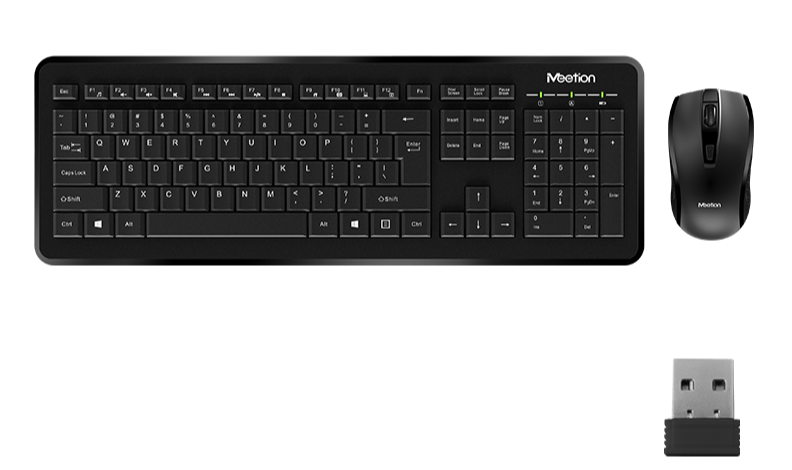 Meetion 2.4G Wireless Keyboard Mouse Combo Black/White MT-C4120 | Computer Accessories Meetion 2.4G Wireless Keyboard Mouse Combo Black/White MT-C4120 | Computer Accessories