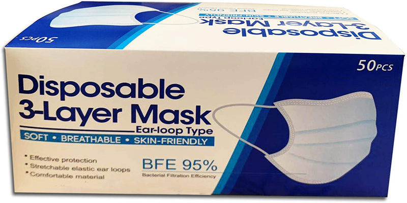 Disposable 3 Layer Mask - Ear Loop Type
