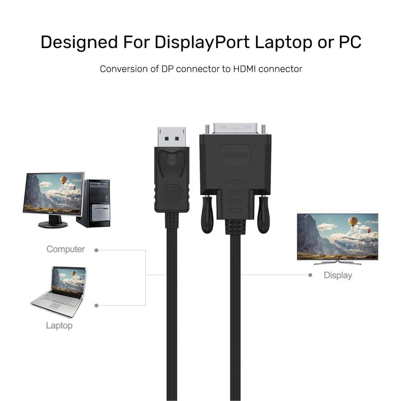 Unitek 1.8M Display Port to DVI Male Cable Y-5118BA