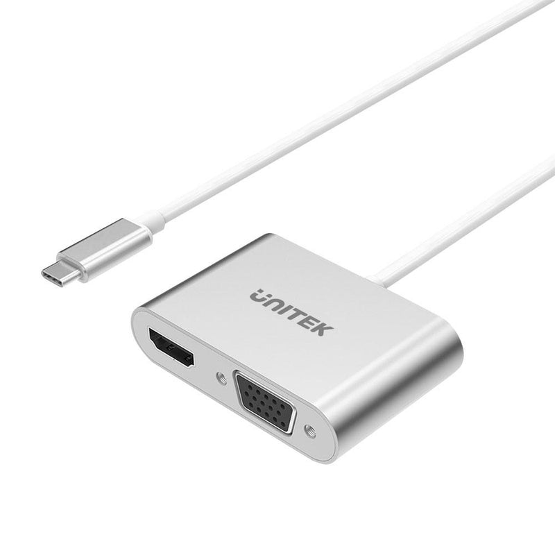 Unitek USB3.1 Type-C To HDMI + VGA Converter - Silver