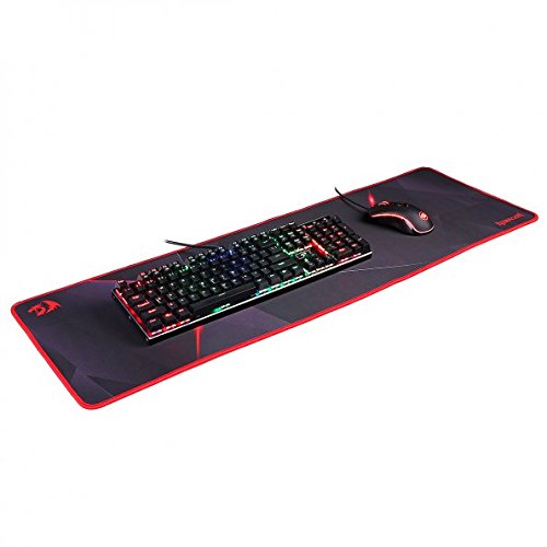 Redragon Tapis P015 Aquarius Large Mouse Pad XXL With Stitched Edges Premium-Textured Non-Slip Water-Resistant Rubber Base Cloth Size 930 x 300 x 3mm