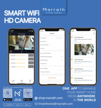 Marrath Smart Wi-Fi HD Weatherproof Outdoor Plug and Play CCTV Camera.